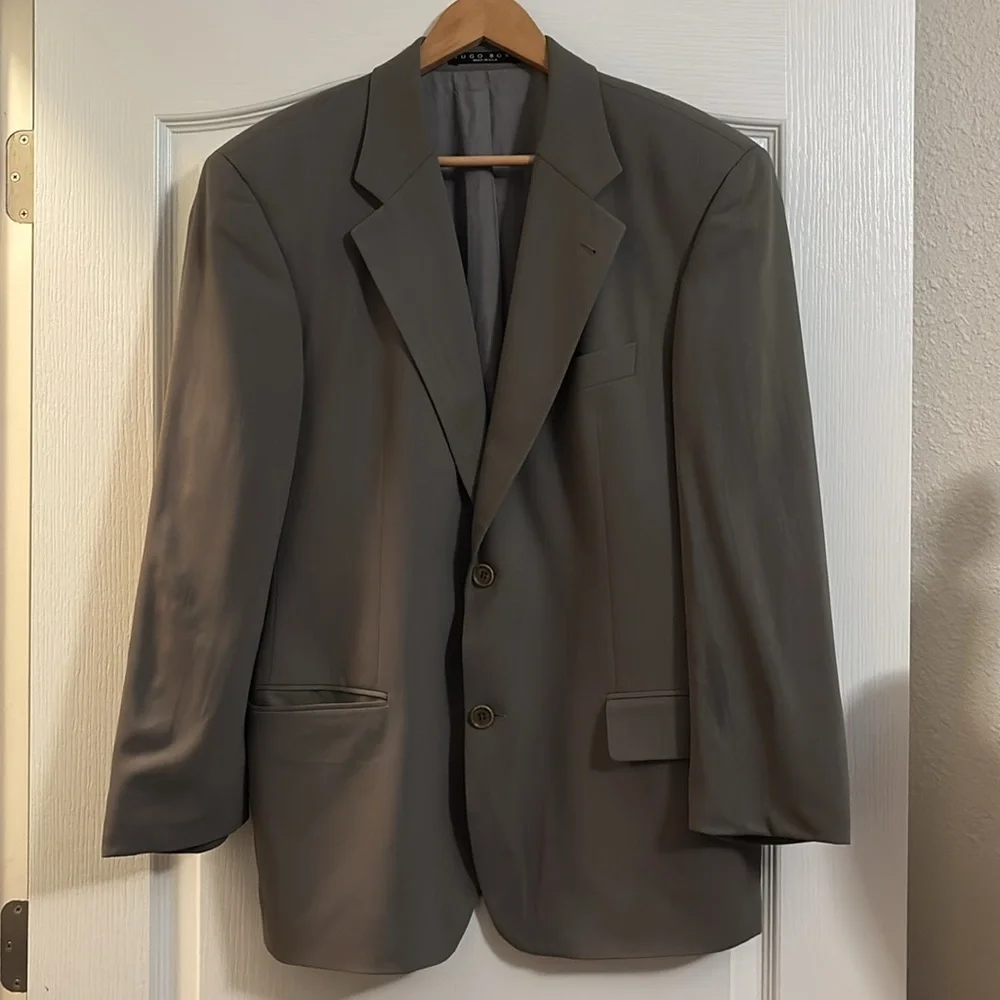 Hugo Boss DaVinci Lucca Blazer Suit Jacket Size 42R Virgin Wool Super 100